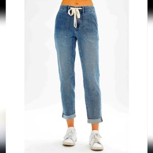 Judy Blue High Waisted pull on denim joggers NWT 14 W